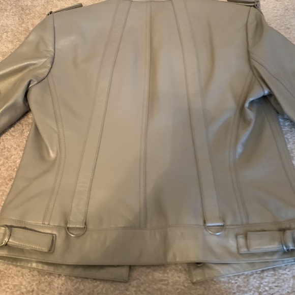 Beautiful soft silver DKNY leather jacket. Like new condition. - Picture 5 of 5